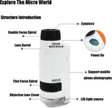 PocketScope for Kids – 60-120x STEM Microscope with Light